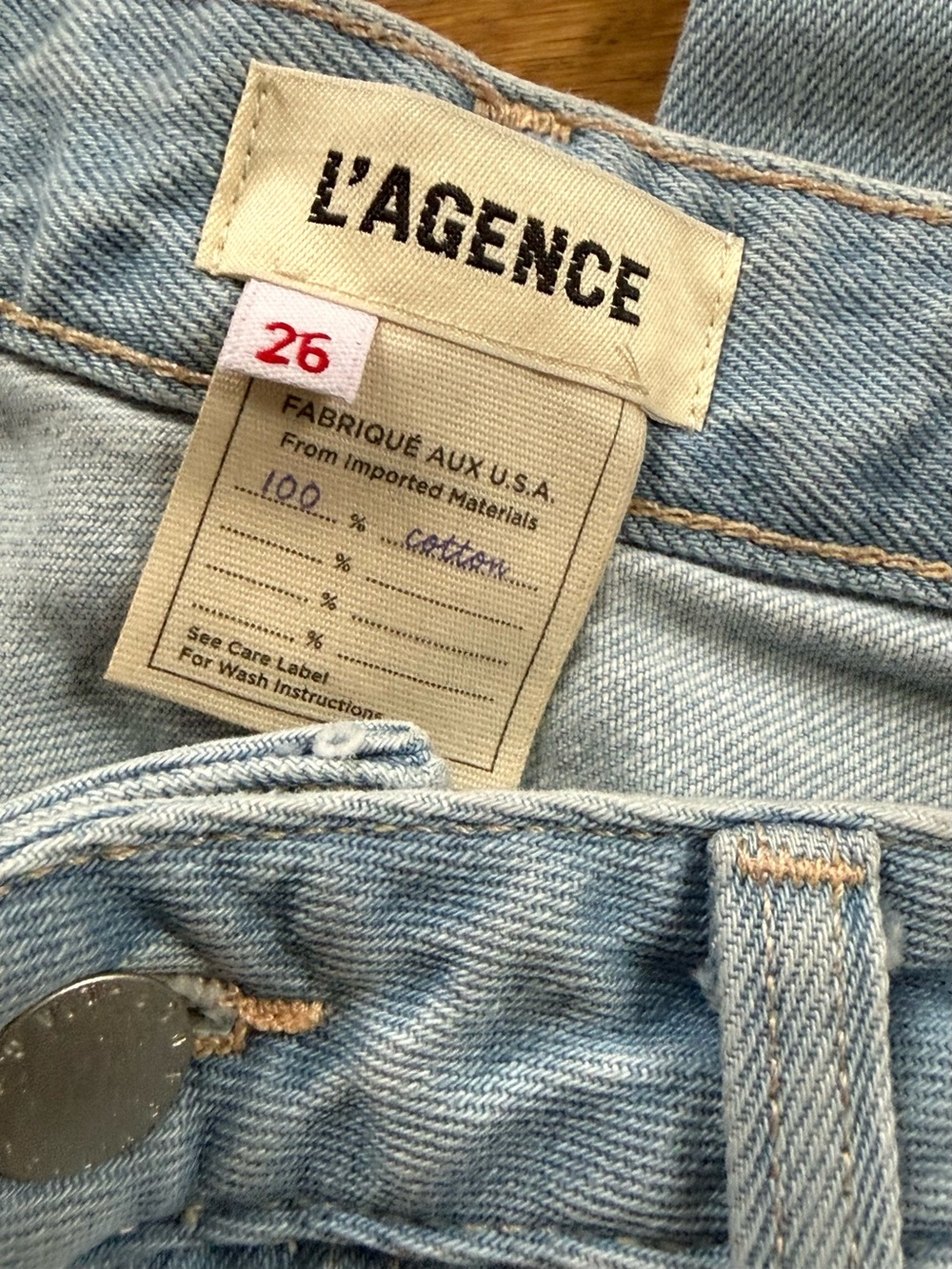 L’Agence Milana Low Rise Stovepipe Panama NWT Size 26 $295 - Picture 6 of 8